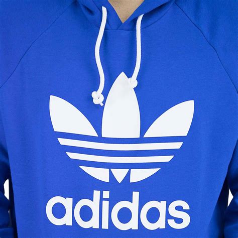 adidas originals trefoil schal - blau/weiß|Adidas trefoil hoodie.